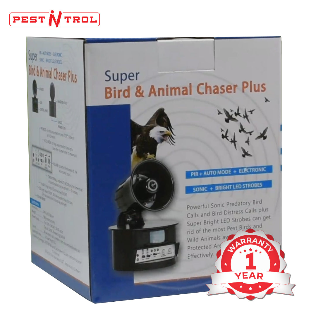 Pest-N-Trol LS-2021 | Bird and Pigeon Repeller| Cover up to 1000 Sq. Ft.