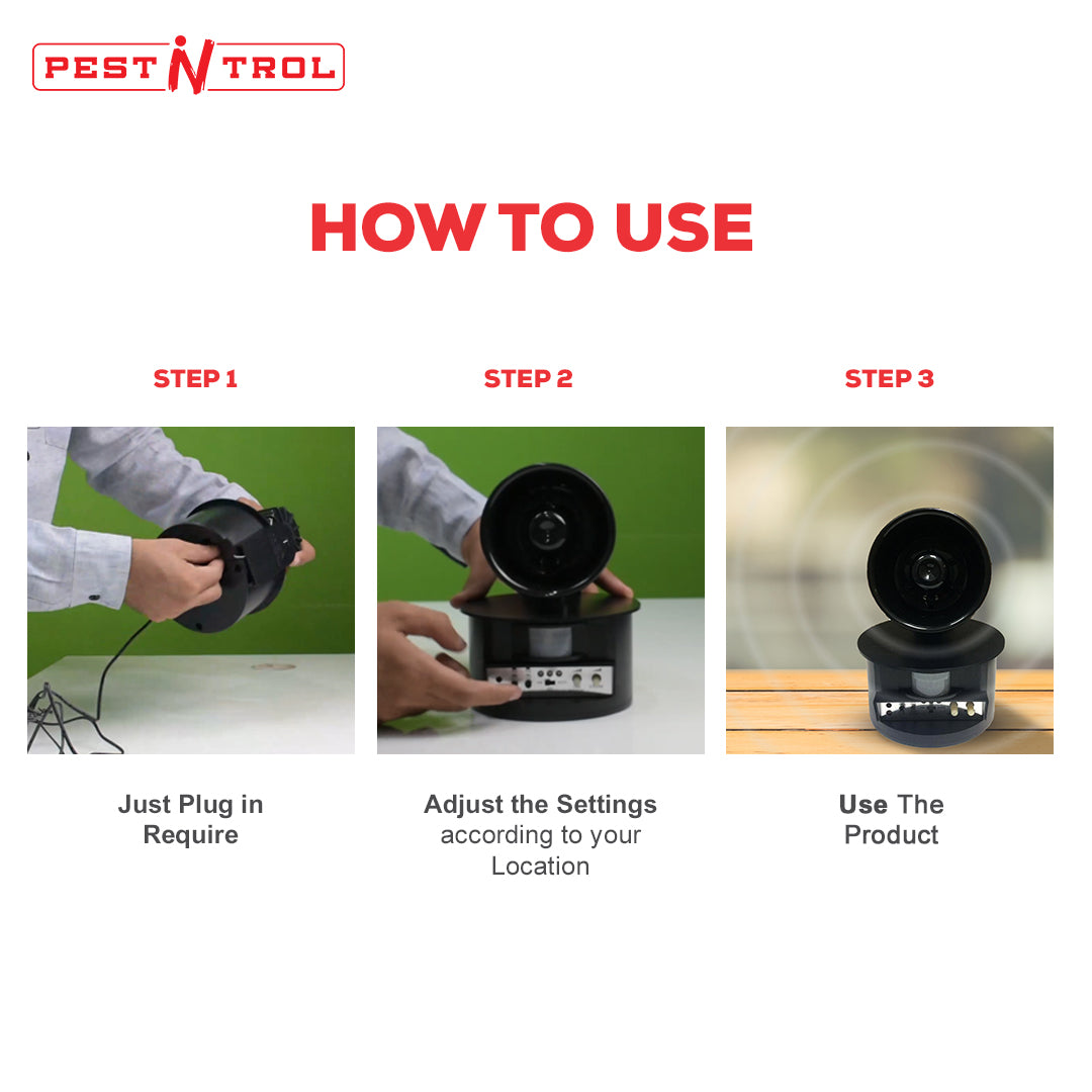Pest-N-Trol LS-2021 | Bird and Pigeon Repeller| Cover up to 1000 Sq. Ft.