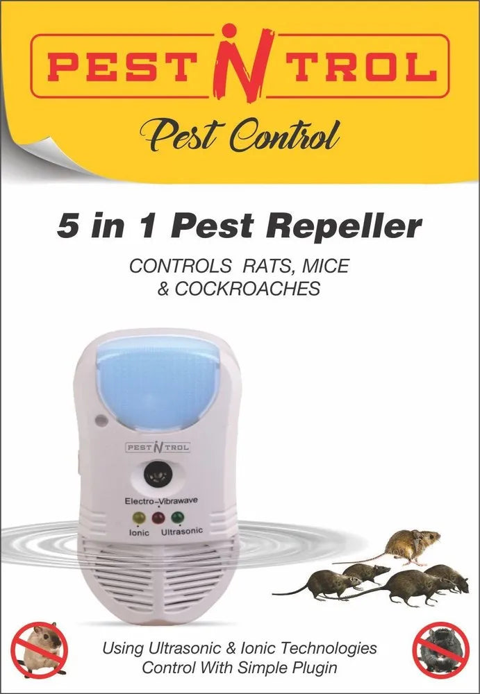 Pest-N-Trol 5 in 1 Pest Repeller Cover up to 250 Square Feet Electronic Vibrawave Technology